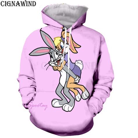 New funny Cartoon bugs bunny hoodies men/women 3D printed hoodie sweatshirt Long sleeve Harajuku ...