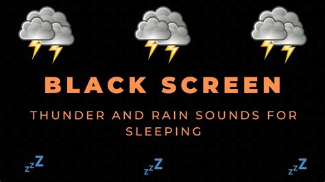 Thunder And Rain Sounds For Sleeping Black Screen Sleep And