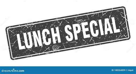 Lunch Special Sign Lunch Special Grunge Stamp Stock Vector