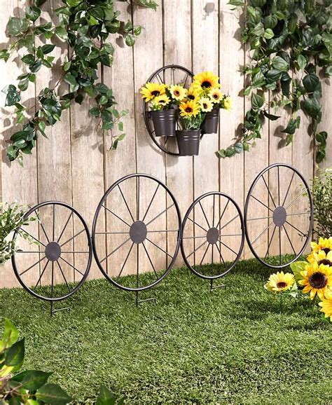 Wagon Wheel Fence Wagon Wheel Decor Garden Wagon Wagon Wheel