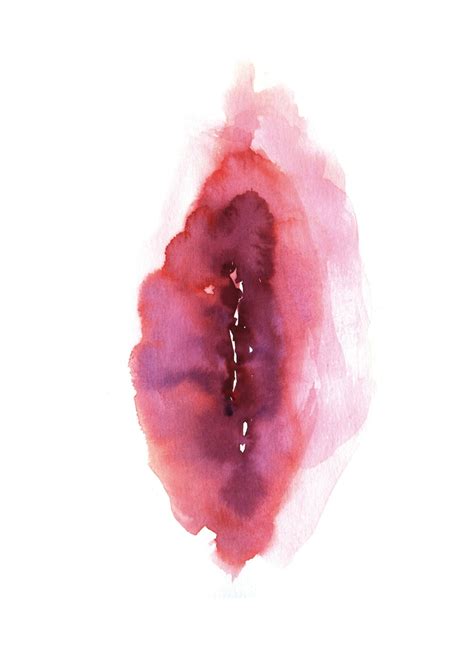Yoni Vulva Illustration On Recycled Paper Vulva Art Set Abstract Vulva Pussy Art