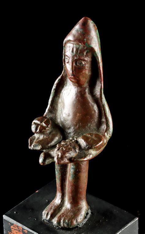 At Auction Miniature Roman Bronze Figure Nude Priapus W Cucullatus