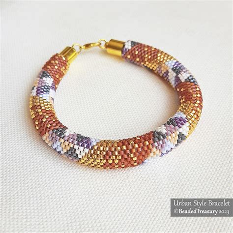 Even Count Tubular Peyote Stitch Pattern: Urban Style Bracelet ...