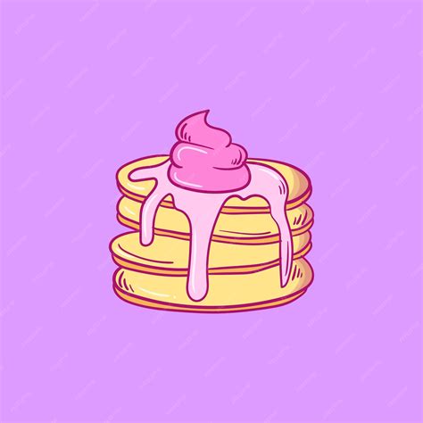 pan cake drawing 8