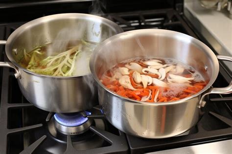 Premium Photo Hot And Boiling Shabu Broth Shoyu Soup Base And Clear Soup Base In Hot Pot Ar C