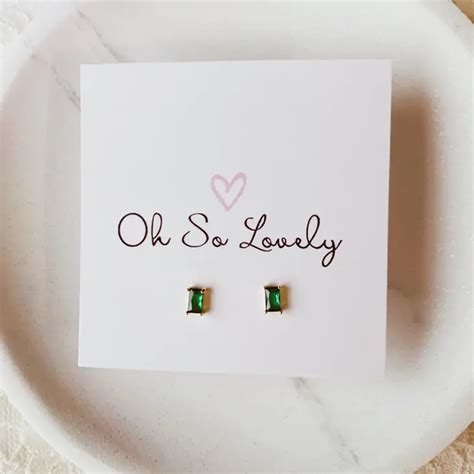 Emerald Studs Hen And Chick Studios