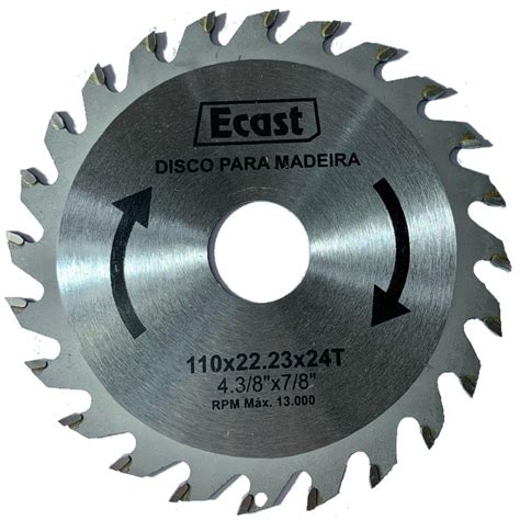 Disco Madeira Corte MDF p Serra Mármore Maquita Esmerilhadeira 24