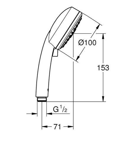 Grohe Tempesta Cosmopolitan 100 27574002 Душевая лейка хром купить в