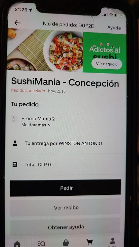 Uber Eats - Pedido No Llegó Y Realizar Cargo | RECLAMOS.CL