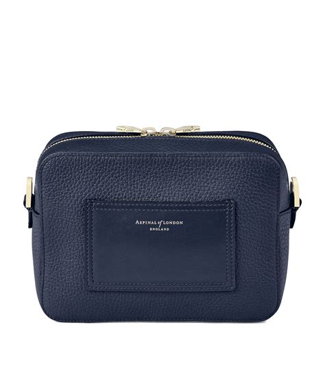 Womens Aspinal Of London Navy Leather Camera Bag Harrods UK