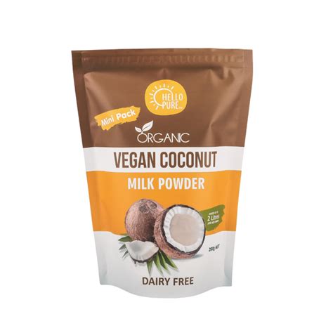 Organic Vegan Coconut Milk Powder Mini Pack 200g Hello Pure