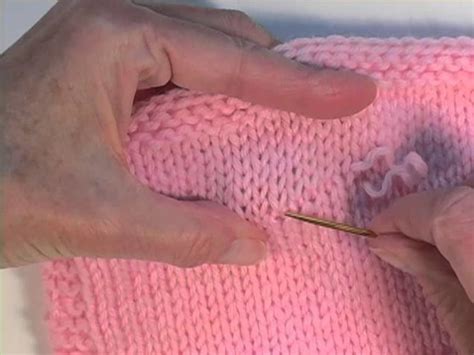 Fix A Snagged Sweater By Pulling The Yarn Back In Knitting Hacks