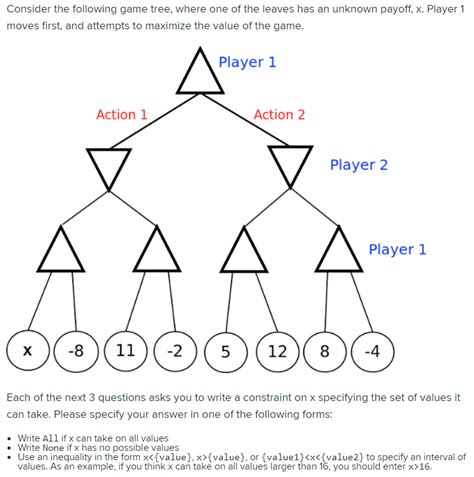 Solved Consider The Following Game Tree Where One Of The Chegg