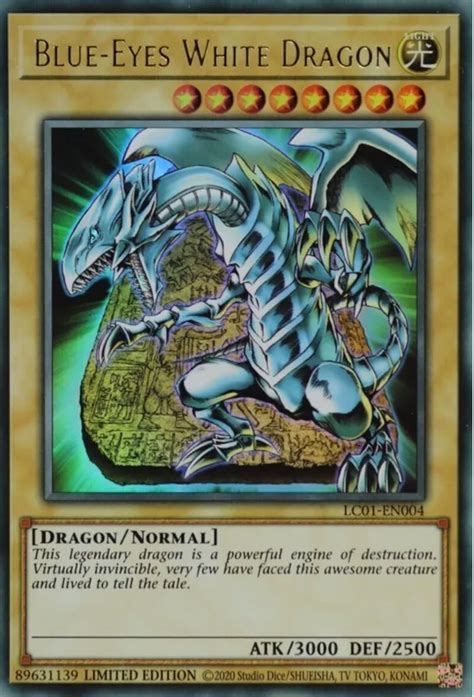 Blue Eyes White Dragon Lc01 En004 Ultra Rare Limited Edition Essential Cards