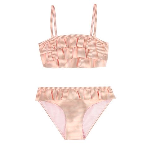Bikini naranja con volantes para niñas Primark Catálogo Online