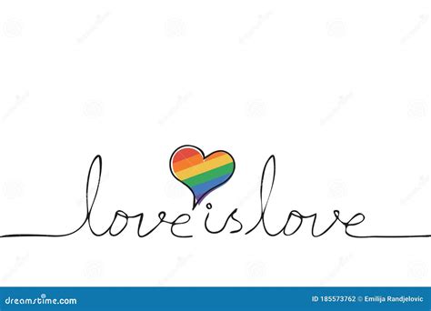 Love Is Love Celebrating Lgbt Pride With Colorful Hearts Stock Vector