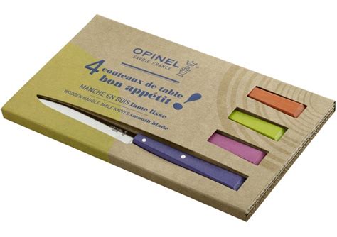 Opinel coffret de couteaux de table Bon Appétit Pop 4 pièces 00