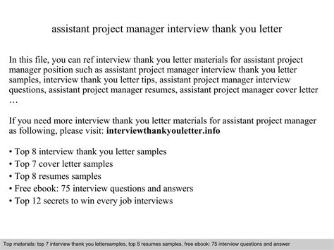 Assistant project manager | PPT | Free Download