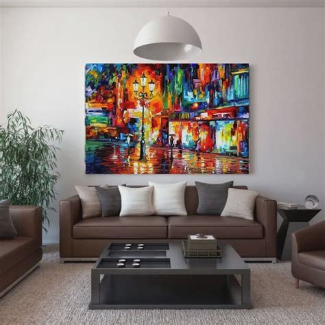 Quadro Decorativo Abstrato Espatulado Artista Leonid Afremov 1 10x70cm