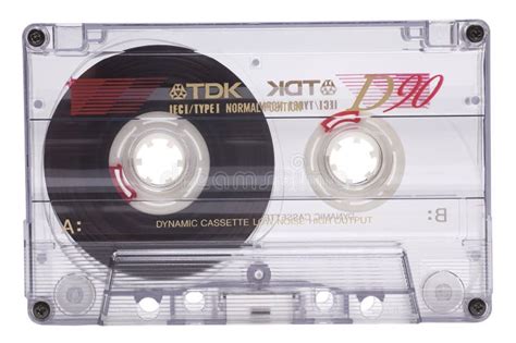 Audio Cassette Tape Tdk D90 Side Aisolated On White Background Editorial Image Image Of