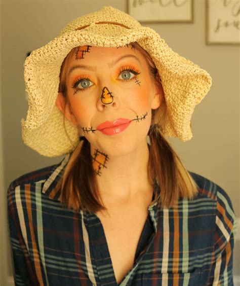 Cute Easy Scarecrow Makeup - Halloween Tutorial - Kindly Unspoken