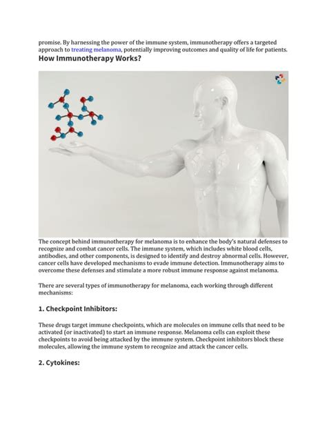 Immunotherapy for Melanoma Cancer: Types, Benefits, and Side Effects | The Lifesciences Magazine ...