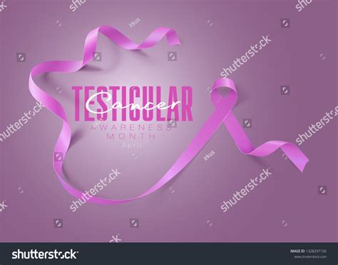 Testicular Cancer Awareness Calligraphy Poster Design Stock Vector Royalty Free 1328297156