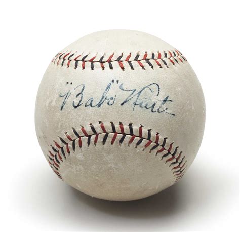 Babe Ruth Single Signed Baseball Christie S