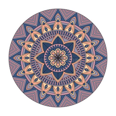 Color Floral Mandala Vector Illustration Stock Vector Illustration