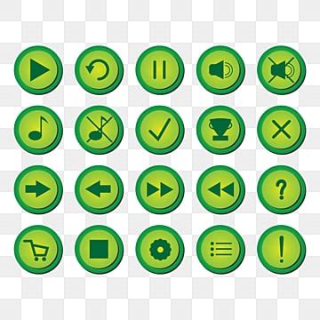 Gaming Set Clipart Transparent PNG Hd, Game Button Set, Icon, Vector ...