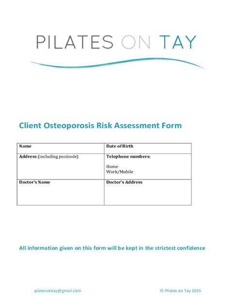 Fillable Online Osteoporosis Form Docx Fax Email Print Pdffiller