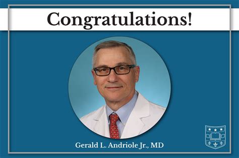 Andriole Receives Richard D Williams Md Prostate Cancer Research Excellence Award Department