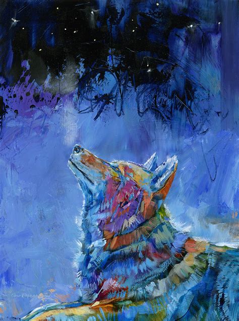 Winter Night Lights - Wildlife Paintings | Carol Hagan Studios