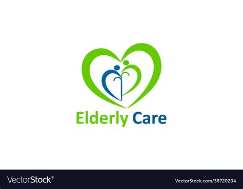 Elderly care logo design best Royalty Free Vector Image