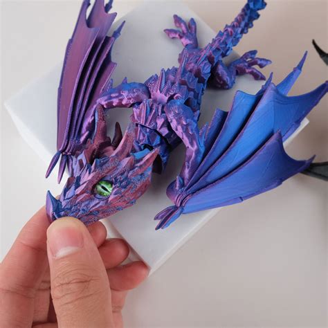 Articulated Crystal Wing Dragon D Printed Flexible Dragon Crystal Wing