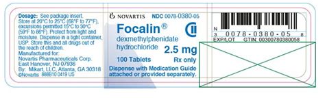 Focalin Package Insert Drugs