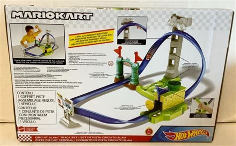 NEW Mattel HGK Hot Wheels Mario Kart Car Racing Circuit Slam Track Set Contemporary Manufacture