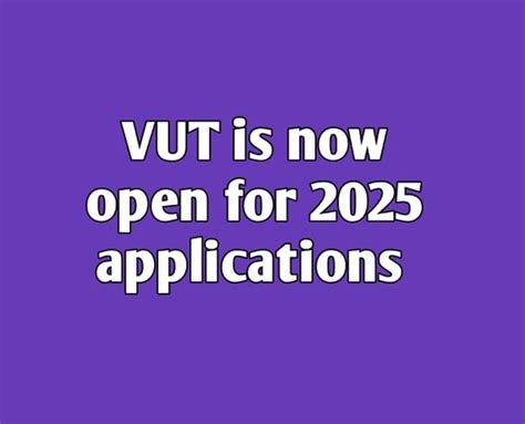 Vut Is Now Open For Applications Varsity Wise