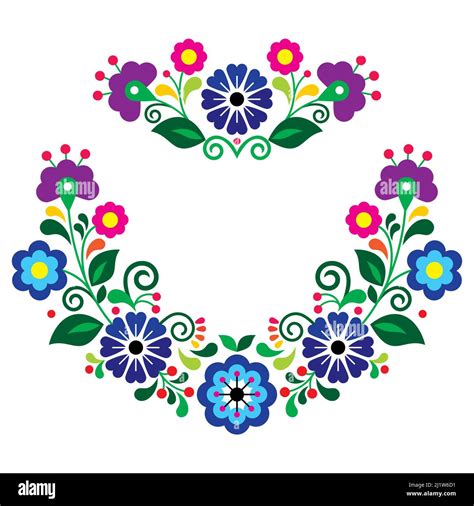 Conjunto De Dise O De Corona De Flores Vectoriales Estilo Tradicional