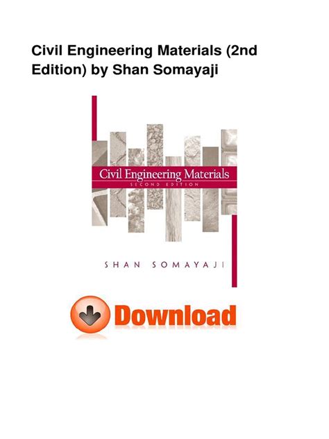 Civil Engineering Materials (2nd Edition) by Shan Somayaji | PDF