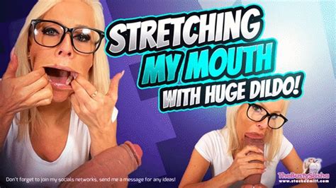 Stretching My Mouth With Huge Dildo My Lips Are Tight Around It The Stacked MILF C4S Clips4sale
