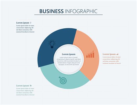 Three Steps Work Process Circle Business Graphic by terrabismail