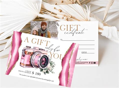 Photography Gift Certificate Template, Gift for You Certificate, Photo ...