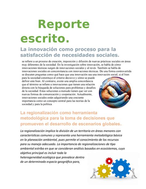 Reporte Escrito Tarreas Reporte Escrito La Innovación Como Proceso