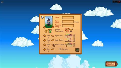 [pc] Stardew Valley Opening And Character Creation Youtube