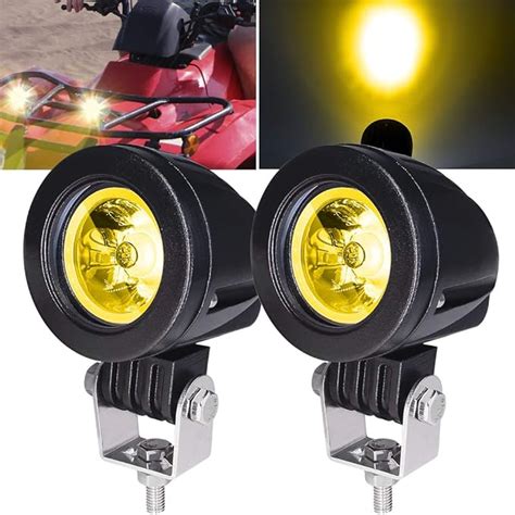 Pcs W Motorcycle Spotlights Amber Inch Motorcycle Fog Light Lamp