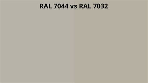 Comparison Ral 7044 Vs Ral 7032 Side By Side Ral Colour Chart Ral