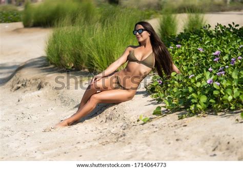 Woman Bikini On Tropical Beach Stock Photo 1714064773 Shutterstock