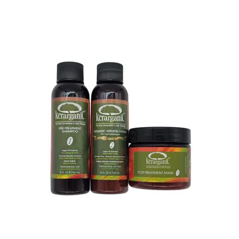 Kerarganic Formaldehyde Free Organic Keratin Treatment Set 2 Oz Natural