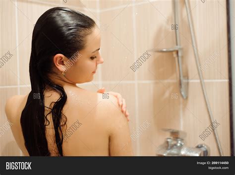 Girl Showering Shower Image Photo Free Trial Bigstock